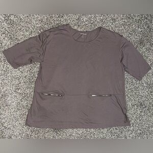 Woman Within Plus Size Mauve Zipper Pocket Top! Size 1X.